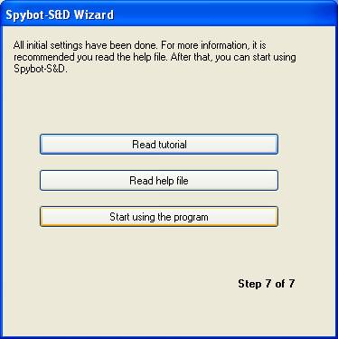Start using the program